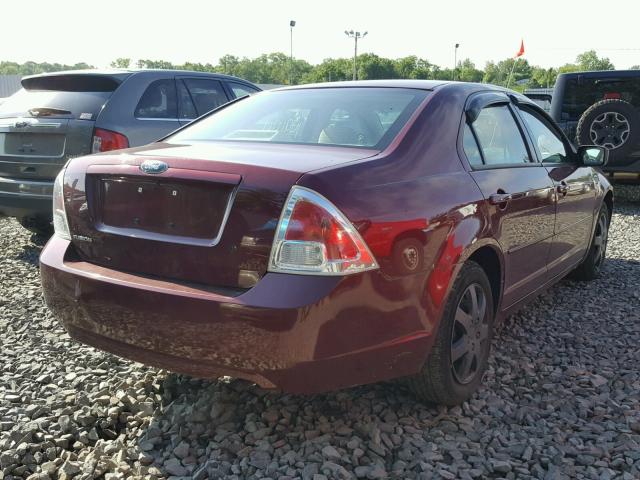 3FAHP06Z77R106675 - 2007 FORD FUSION S RED photo 4