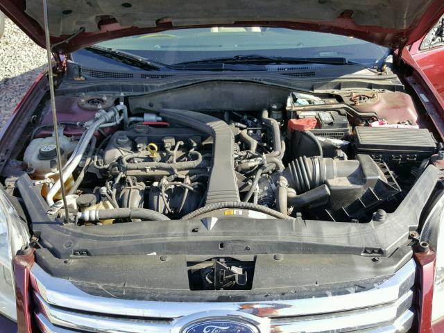 3FAHP06Z77R106675 - 2007 FORD FUSION S RED photo 7