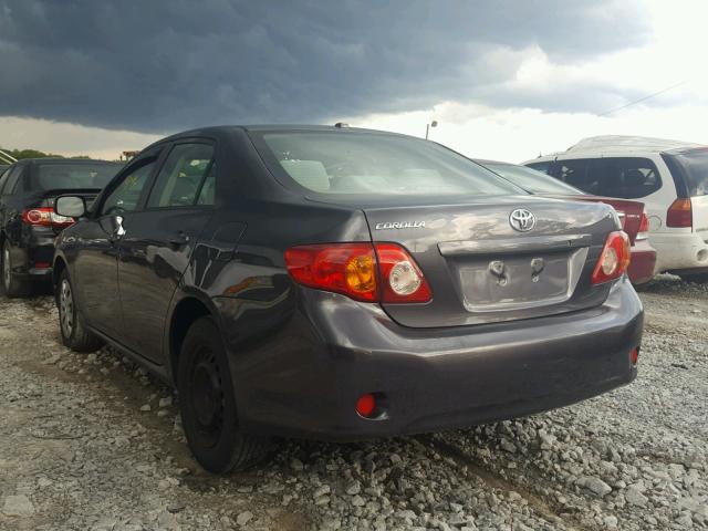 JTDBL40E09J017259 - 2009 TOYOTA COROLLA BA GRAY photo 3