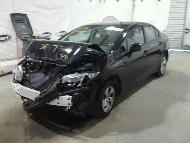 2HGFB2F59DH572383 - 2013 HONDA CIVIC LX BLACK photo 2