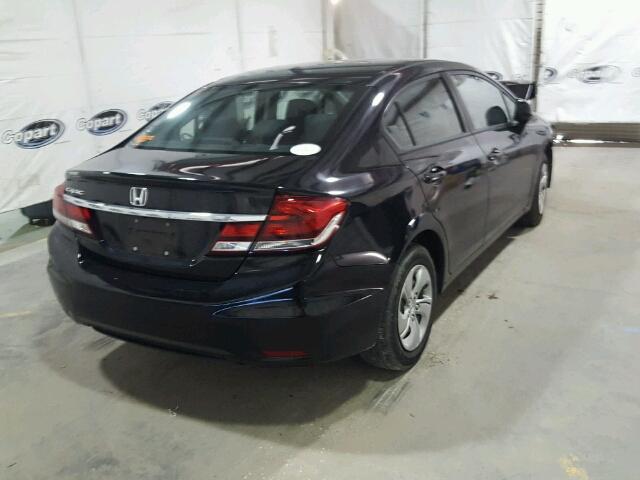 2HGFB2F59DH572383 - 2013 HONDA CIVIC LX BLACK photo 4