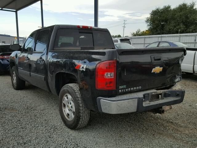 3GCRKSE36AG104411 - 2010 CHEVROLET SILVERADO BLACK photo 3