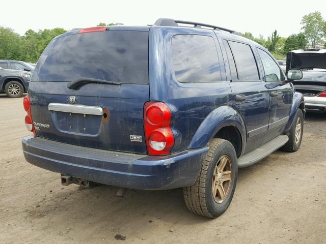 1D4HB48D35F557522 - 2005 DODGE DURANGO SL BLUE photo 4