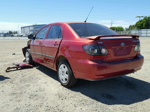 1NXBR32EX4Z245519 - 2004 TOYOTA COROLLA RED photo 3