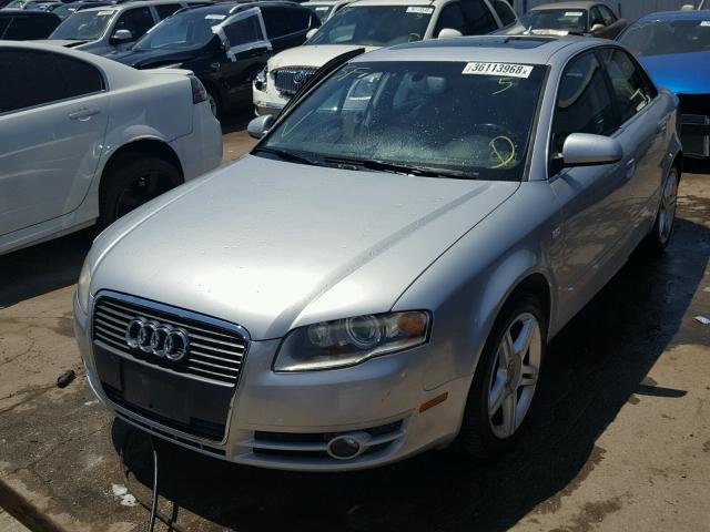 WAUAF78E27A026192 - 2007 AUDI A4 2 SILVER photo 2