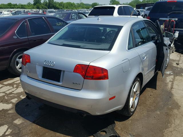 WAUAF78E27A026192 - 2007 AUDI A4 2 SILVER photo 4