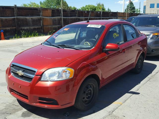 KL1TD5DE5AB109149 - 2010 CHEVROLET AVEO LS RED photo 2
