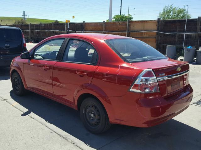 KL1TD5DE5AB109149 - 2010 CHEVROLET AVEO LS RED photo 3