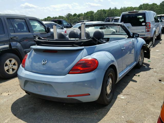 3VW5P7AT7EM805756 - 2014 VOLKSWAGEN BEETLE BLUE photo 4