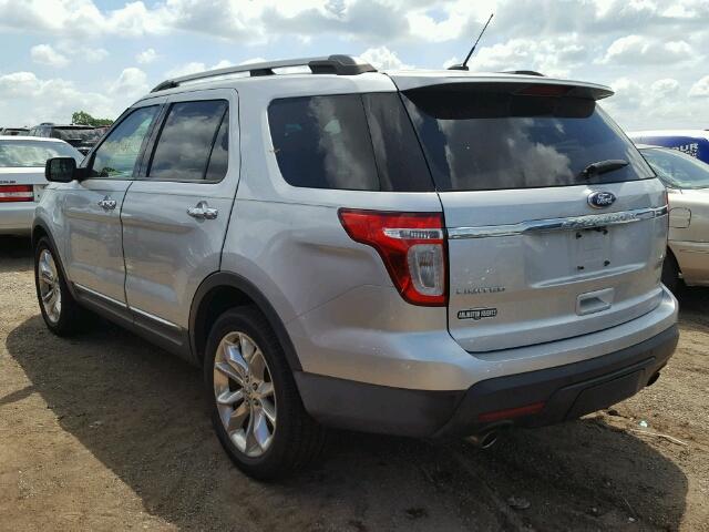 1FMHK8F80BGA41744 - 2011 FORD EXPLORER L SILVER photo 3