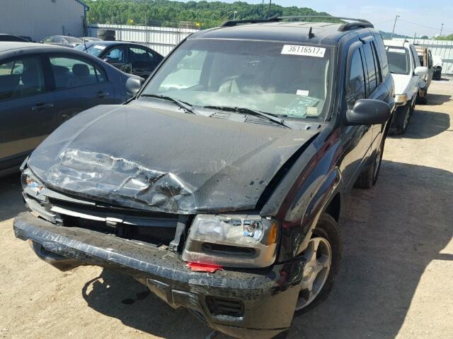 1GNDS13S172277521 - 2007 CHEVROLET TRAILBLAZE BLACK photo 2