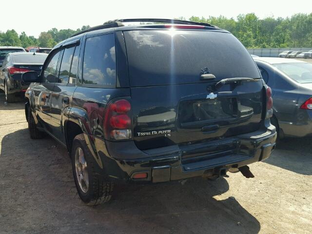 1GNDS13S172277521 - 2007 CHEVROLET TRAILBLAZE BLACK photo 3