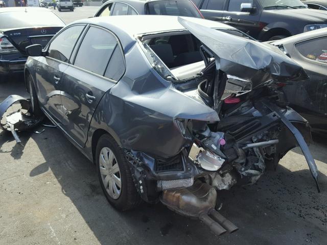 3VW2K7AJXFM423772 - 2015 VOLKSWAGEN JETTA BASE 灰色 照片 3