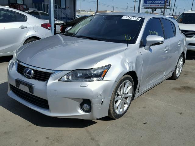 JTHKD5BH0B2030179 - 2011 LEXUS CT 200 SILVER photo 2