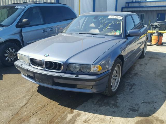 WBAGH83421DP27233 - 2001 BMW 740 IL TEAL photo 2