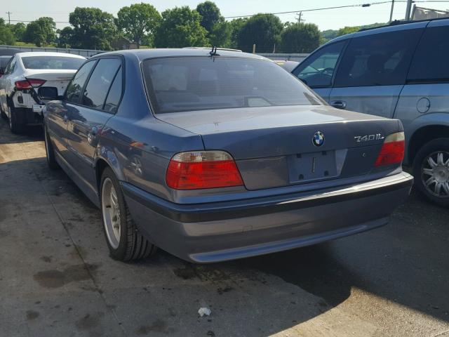 WBAGH83421DP27233 - 2001 BMW 740 IL TEAL photo 3