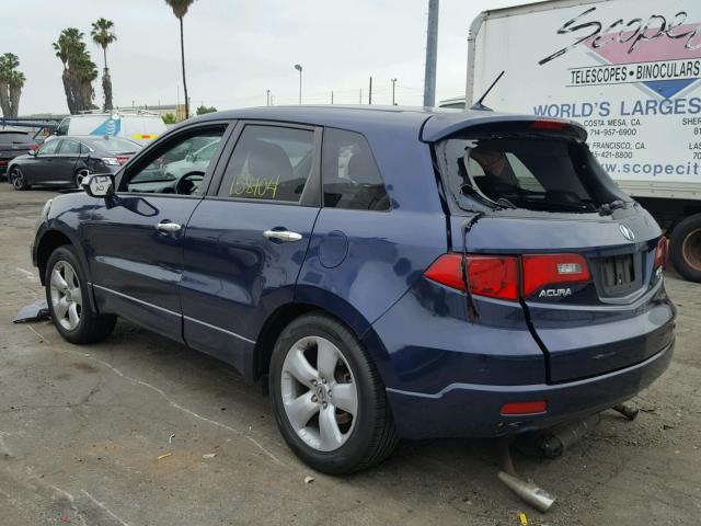 5J8TB18278A012222 - 2008 ACURA RDX BLUE photo 3