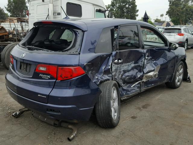 5J8TB18278A012222 - 2008 ACURA RDX BLUE photo 4