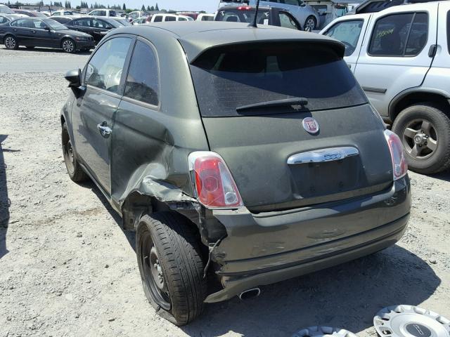 3C3CFFAR9DT664998 - 2013 FIAT 500 POP GREEN photo 3