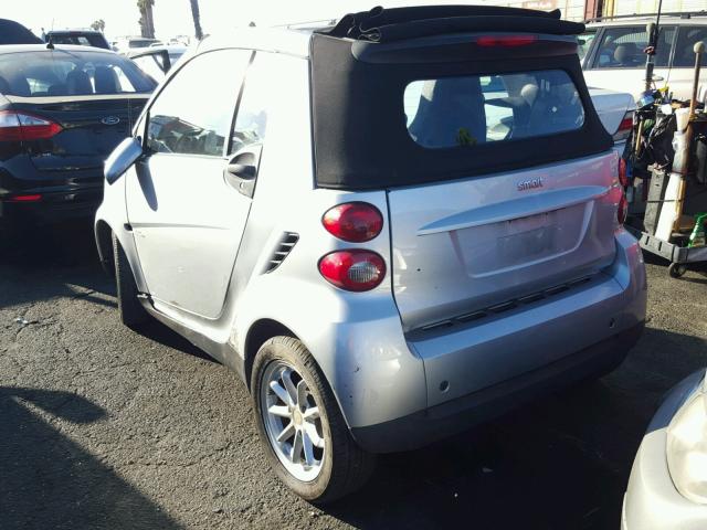 WMEEK31X58K196743 - 2008 SMART FORTWO PAS 银色 照片 3