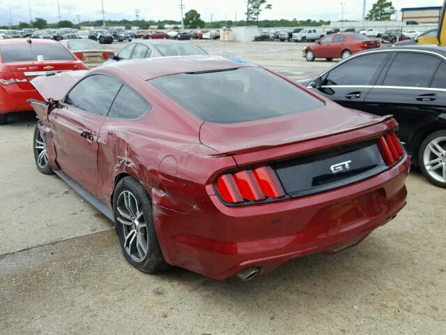 1FA6P8CF5G5288802 - 2016 FORD MUSTANG RED photo 3