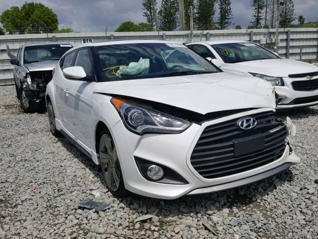 KMHTC6AE0FU238736 - 2015 HYUNDAI VELOSTER T WHITE photo 1