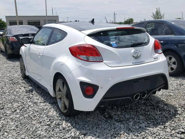 KMHTC6AE0FU238736 - 2015 HYUNDAI VELOSTER T WHITE photo 3