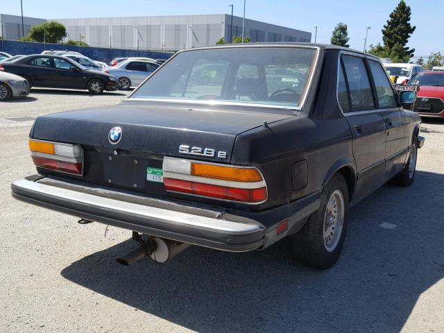 WBADK8306H9712796 - 1987 BMW 528 E AUTO BLACK photo 4