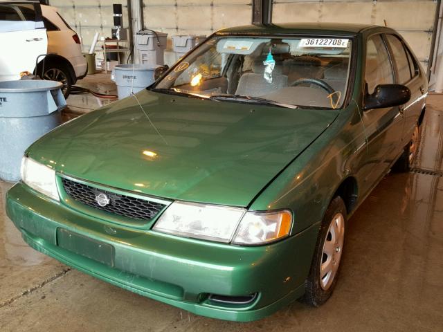 1N4AB41D9WC722006 - 1998 NISSAN SENTRA E GREEN photo 2