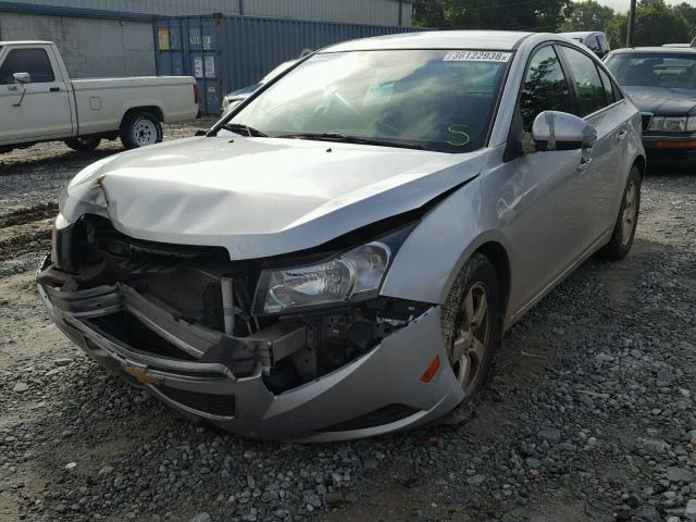 1G1PF5SC5C7174121 - 2012 CHEVROLET CRUZE LT SILVER photo 2