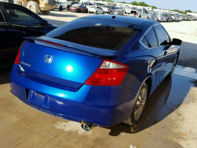 1HGCS12878A004036 - 2008 HONDA ACCORD EXL BLUE photo 4