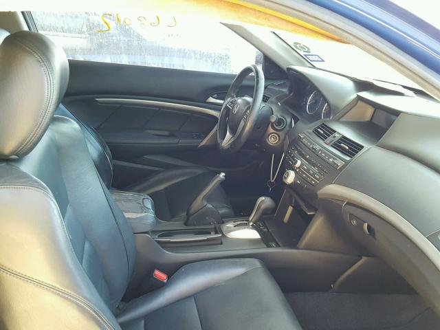 1HGCS12878A004036 - 2008 HONDA ACCORD EXL BLUE photo 5