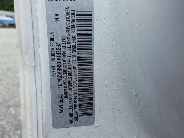 ZFBERFAB3H6H29476 - 2017 RAM PROMASTER 白色 照片 10