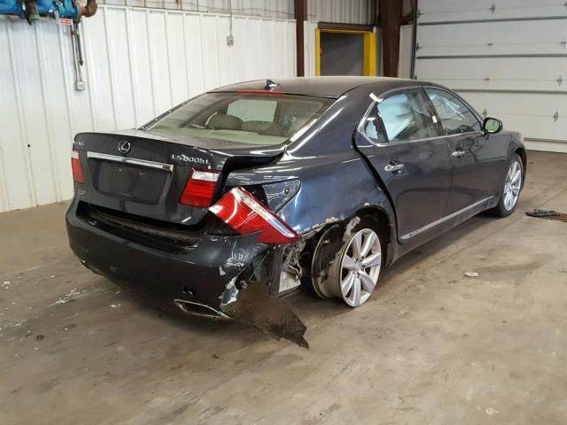 JTHDU46F485009516 - 2008 LEXUS LS 600HL SILVER photo 4