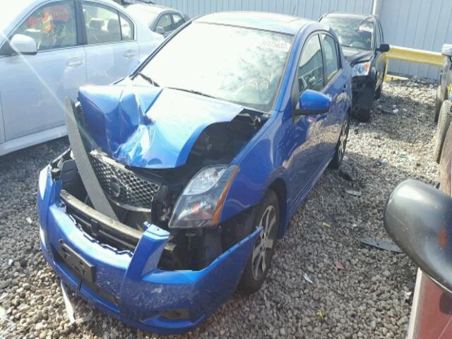 3N1AB6AP4CL667970 - 2012 NISSAN SENTRA BLUE photo 2