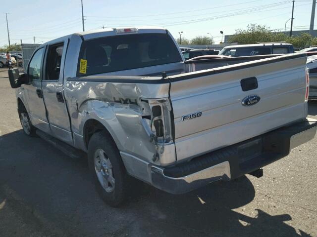 1FTFW1ET1EFB85908 - 2014 FORD F150 SUPER SILVER photo 3