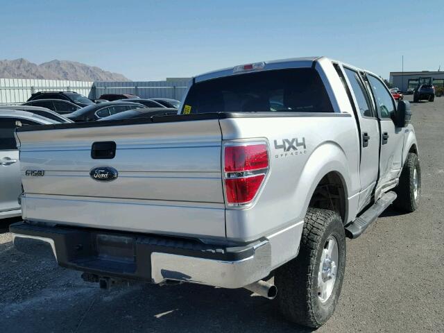 1FTFW1ET1EFB85908 - 2014 FORD F150 SUPER SILVER photo 4