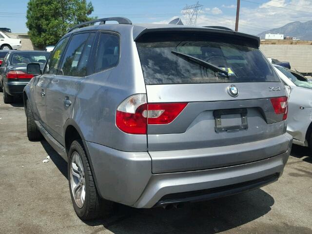 WBXPA93446WG85033 - 2006 BMW X3 3.0I GRAY photo 3