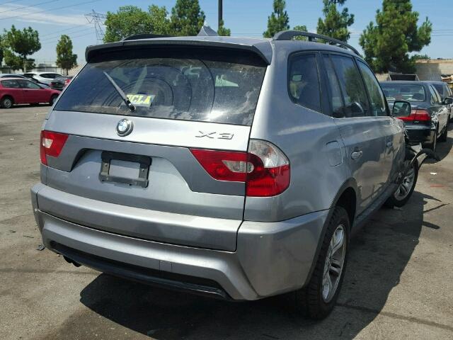 WBXPA93446WG85033 - 2006 BMW X3 3.0I GRAY photo 4