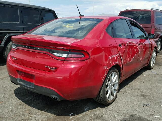 1C3CDFBHXDD691323 - 2013 DODGE DART SXT RED photo 4