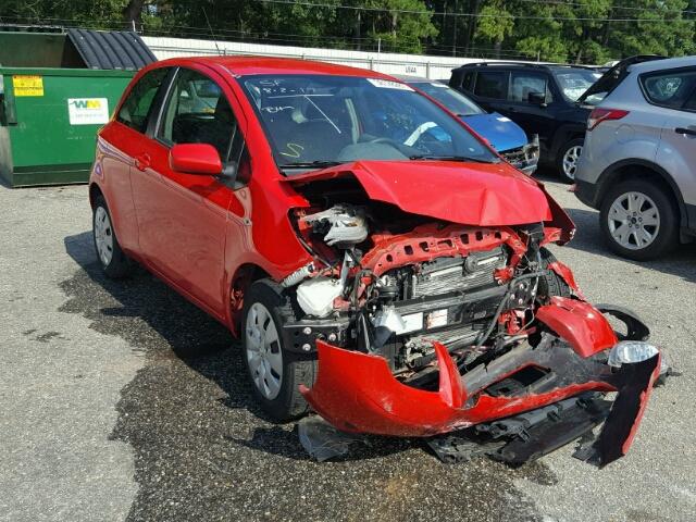 JTDJT4K35A5300129 - 2010 TOYOTA YARIS RED photo 1