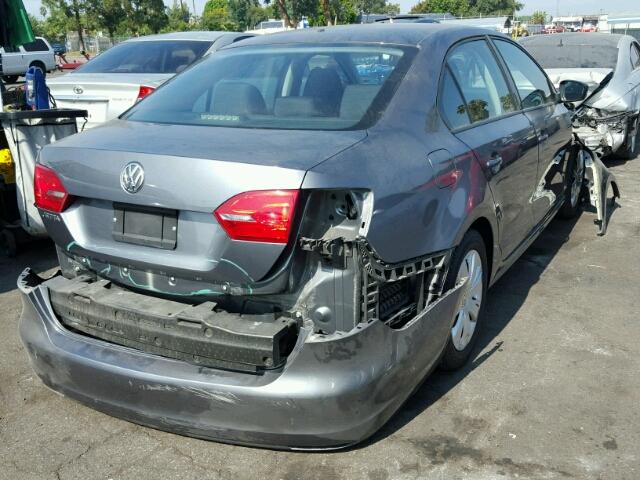 3VW1K7AJ2CM344653 - 2012 VOLKSWAGEN JETTA BASE 灰色 照片 4