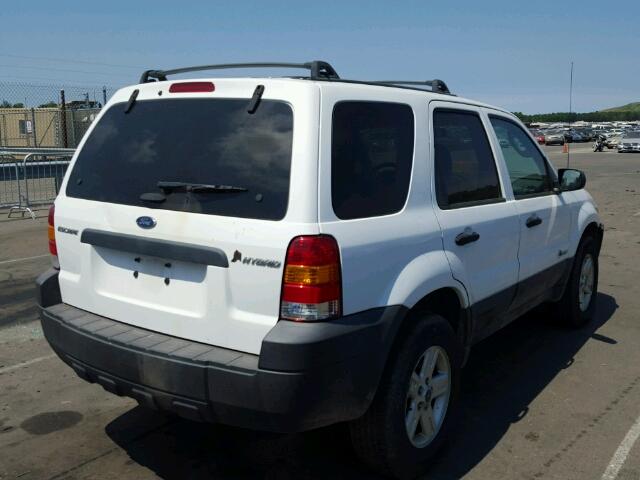 1FMCU96H56KB79910 - 2006 FORD ESCAPE HEV WHITE photo 4