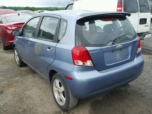 KL1TD66687B702508 - 2007 CHEVROLET AVEO BASE BLUE photo 3