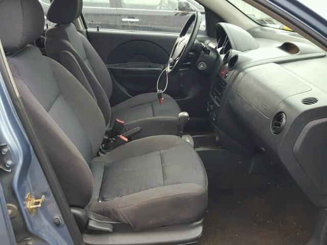 KL1TD66687B702508 - 2007 CHEVROLET AVEO BASE Կապույտ լուսանկար 5