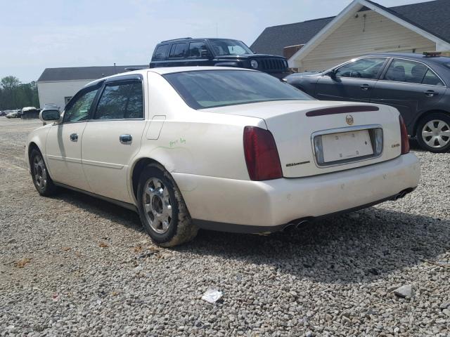 1G6KE57Y12U249666 - 2002 CADILLAC DEVILLE DH WHITE photo 3