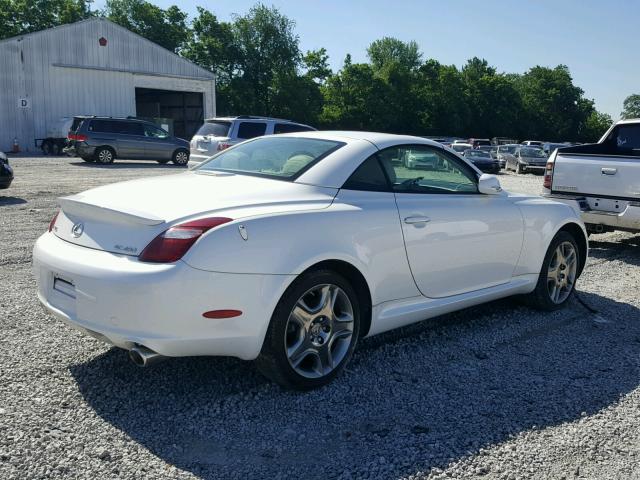 JTHFN45YX89018416 - 2008 LEXUS SC 430 WHITE photo 4