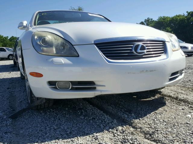 JTHFN45YX89018416 - 2008 LEXUS SC 430 WHITE photo 9