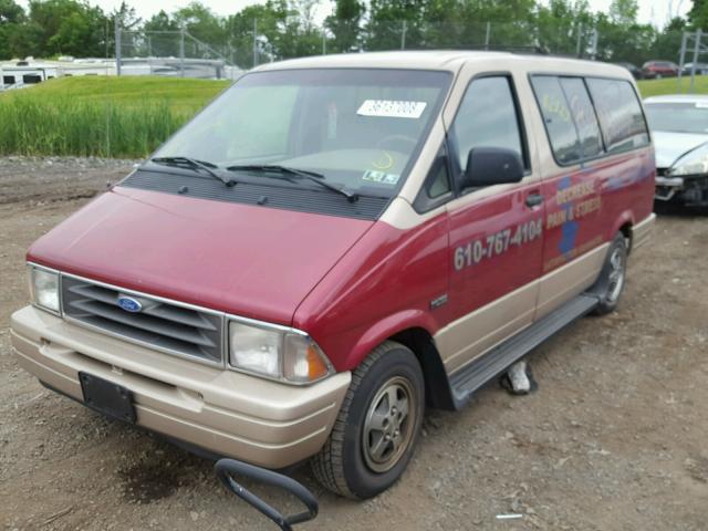 1FMDA41X1TZC05162 - 1996 FORD AEROSTAR TWO TONE photo 2