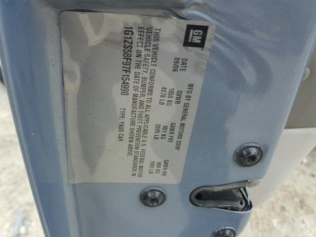 1G1ZS58F97F154990 - 2007 CHEVROLET MALIBU LS ლურჯი ფოტო 10